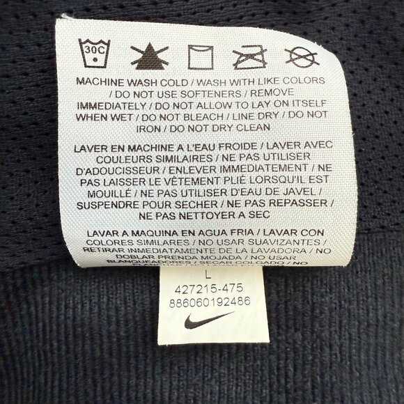 Nike Full Zip Windbreaker Track Jacket Mens Large Navy Orange Activewear Outdoor - Picture 15 of 15